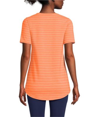 Women's Short Sleeve Power Performance Scoop Neck Curved Hem Tunic Tee