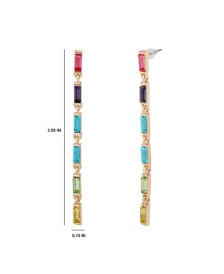 Rainbow Linear Drop Earrings