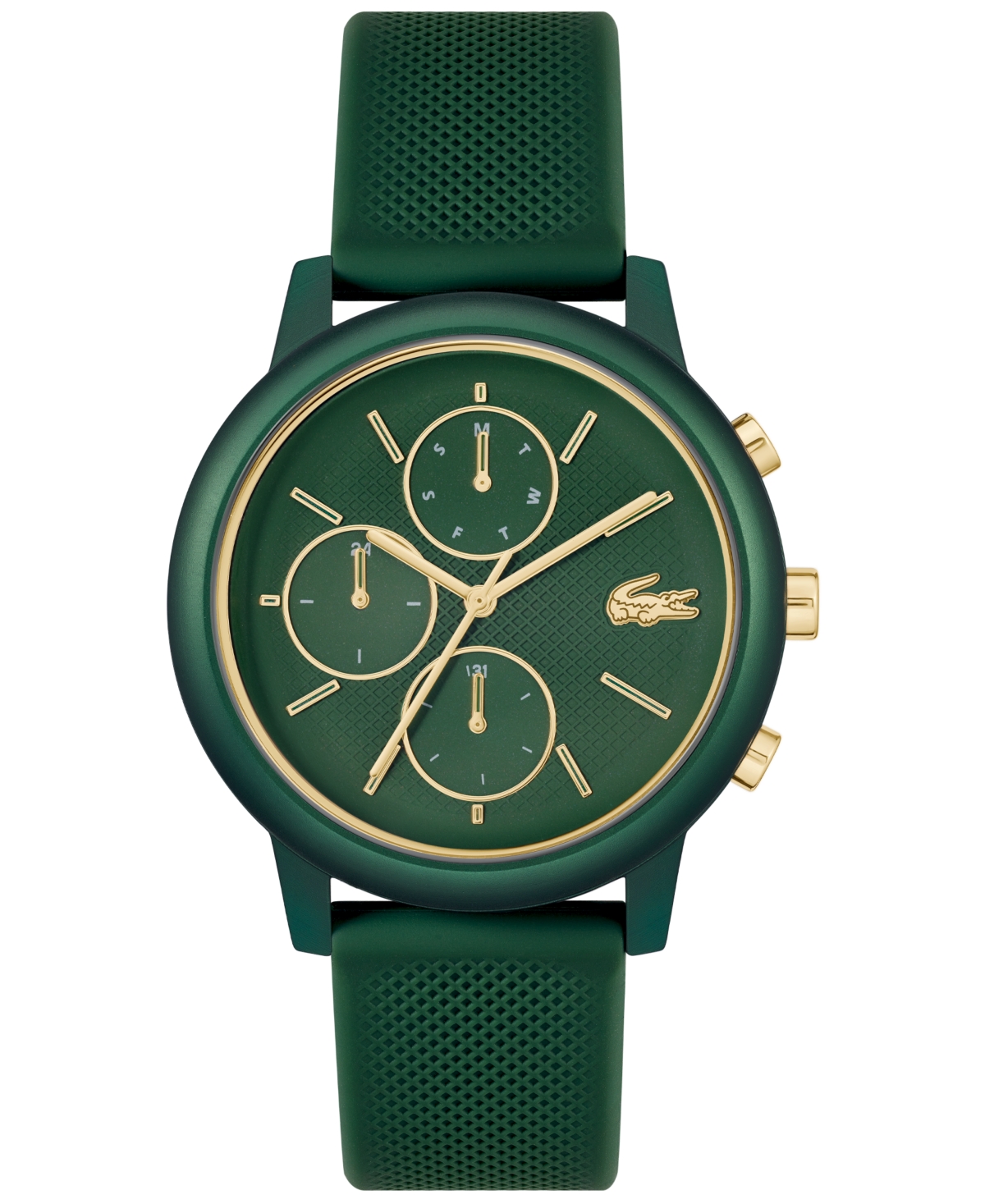 Men's Green Silicone Strap Watch, 42mm - Green