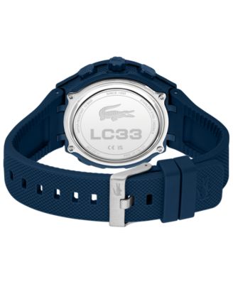 Men's LC33 Navy Silicone Strap Watch, 44.8mm