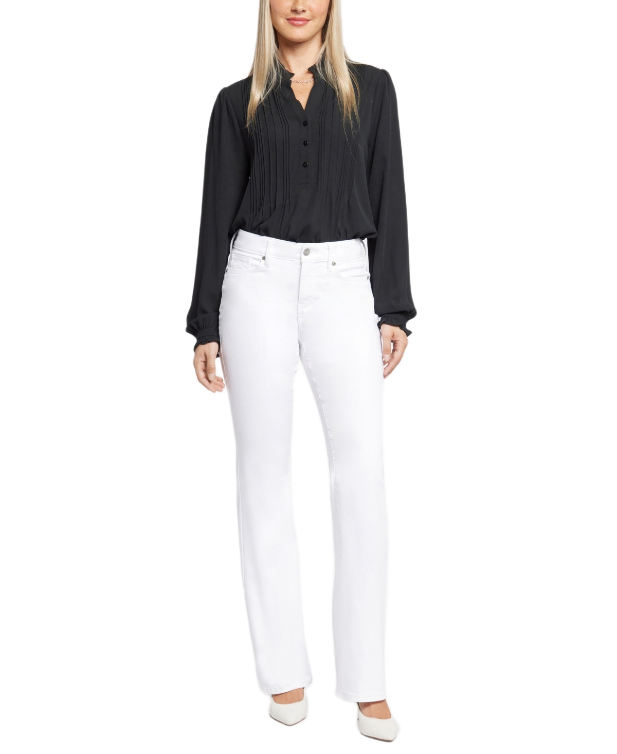 Nydj Petite Balloon Ankle Denim Jeans In White