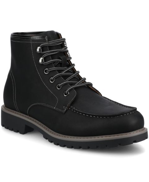 Мужские ботинки Vance Co. Zeus Round Toe, цвет: Чёрный