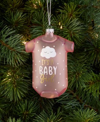 Baby's First Christmas Pink Bodysuit Ornament, Macy's Exclusive
