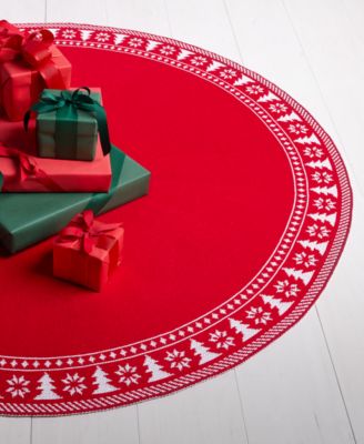 Heritage Red Fabric Tree Skirt, Macy's Exclusive 