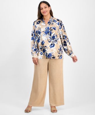 恭子① Ruched Chiffon V-Neck 3/4 Sleeves Mother of the Jumpsuit