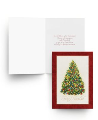 Traditional Tree Spanish Holiday Boxed Cards