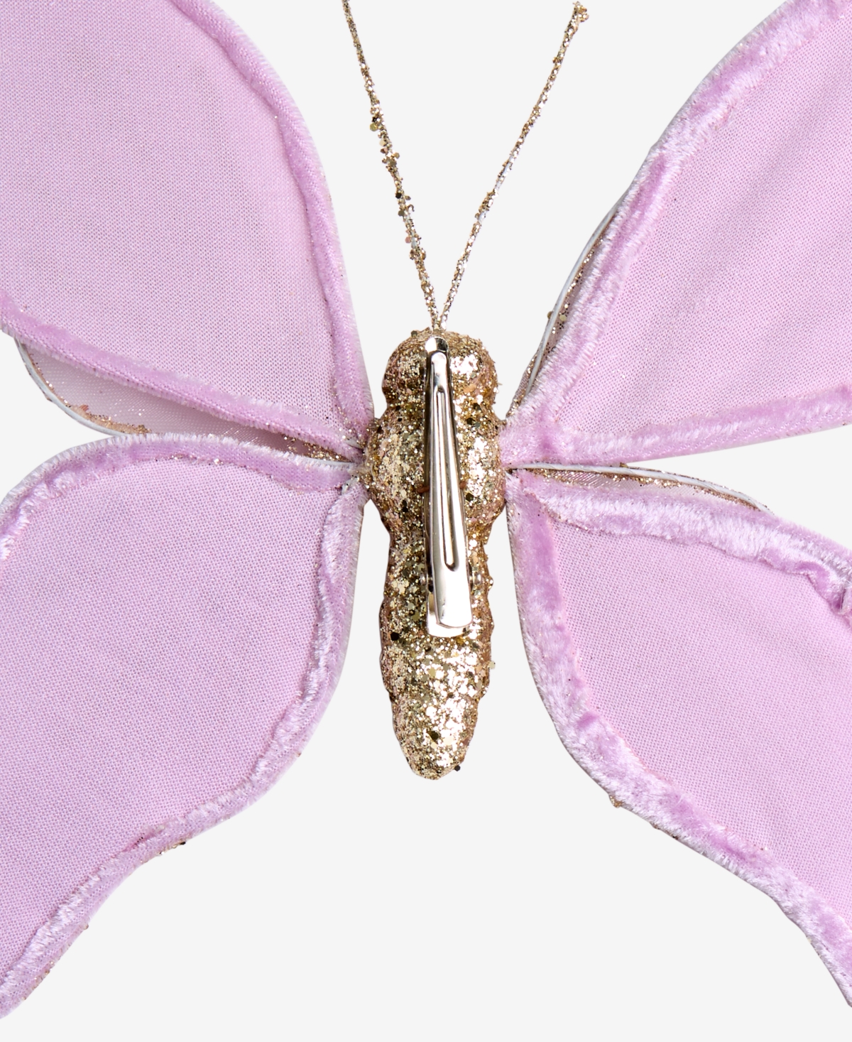Holiday Lane Enchanted Forest Purple Glitter Butterfly Ornament, Macy's Exclusive In Transparent