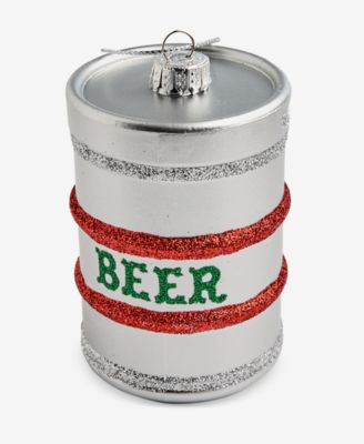 Spirits Glass Glittered Beer Keg Ornament, Macy's Exclusive