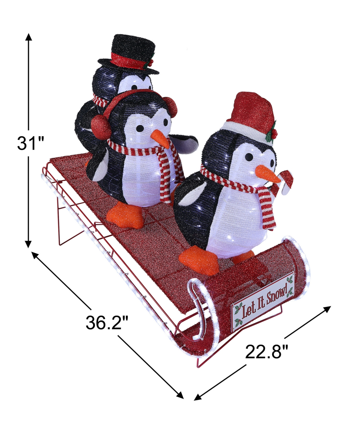 Mr. Christmas Outdoor Animation Sledding Buddies In Multi