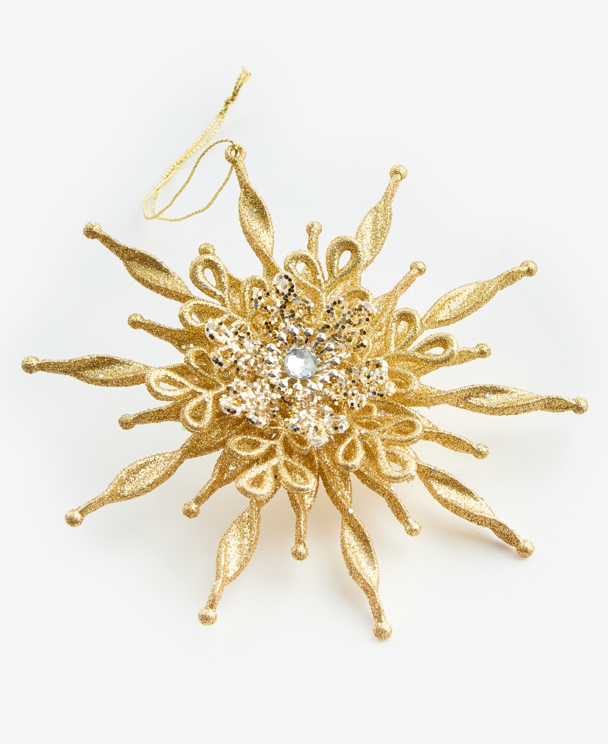 Holiday Lane Christmas Glitters Snowflake Ornament, Macy's Exclusive In Transparent
