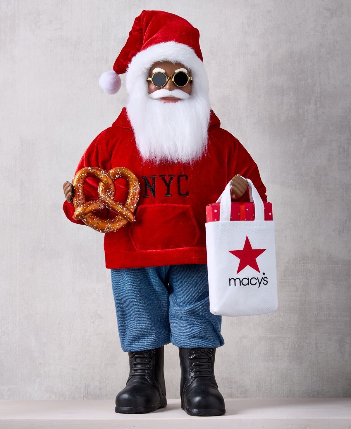 Holiday Lane Heritage African American Nyc Hoodie Santa, Macy's Exclusive