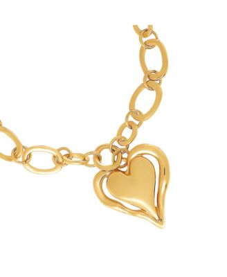 Bold Heart Pendant Bracelet