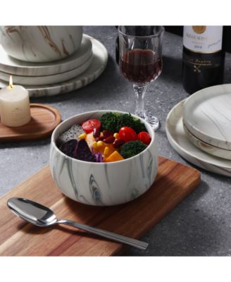 Matte Marble Look 12-Pc. Dinnerware Set, Service for 4