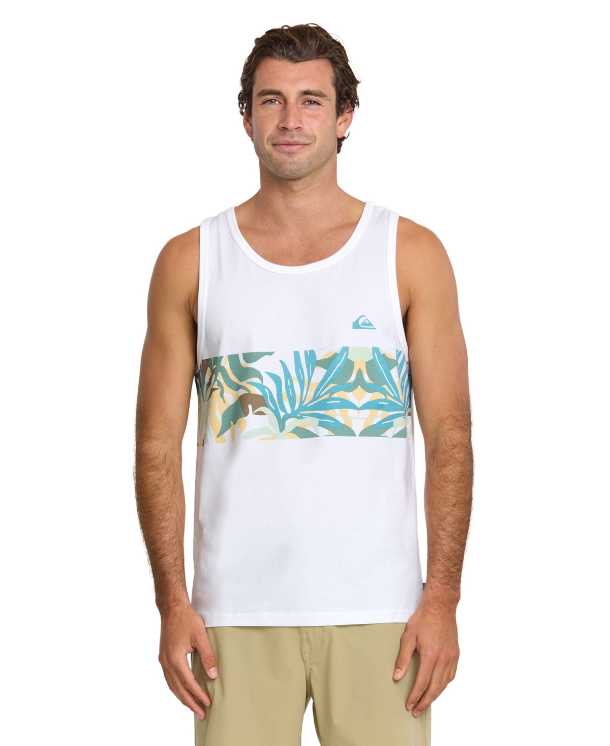 Men's Blueweed Stripe Tank Top - White