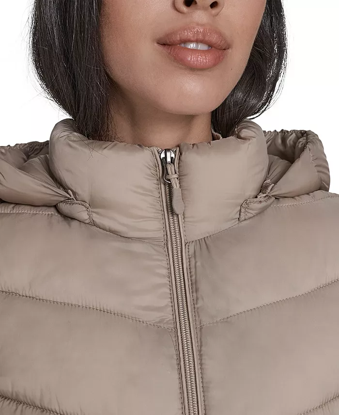 Women's Packable Hooded Puffer Coat - thumbnail 5