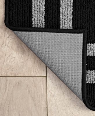 Double Line Border Tufted Runner Rug, 30" x 120"