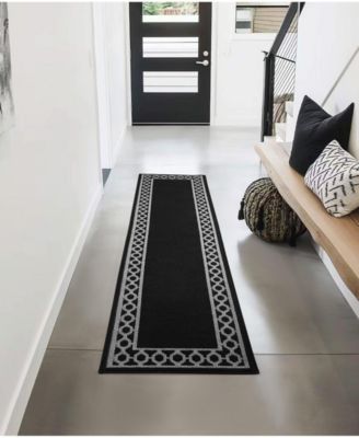 Christine Trellis Border Tufted Runner Rug, 30" x 144"