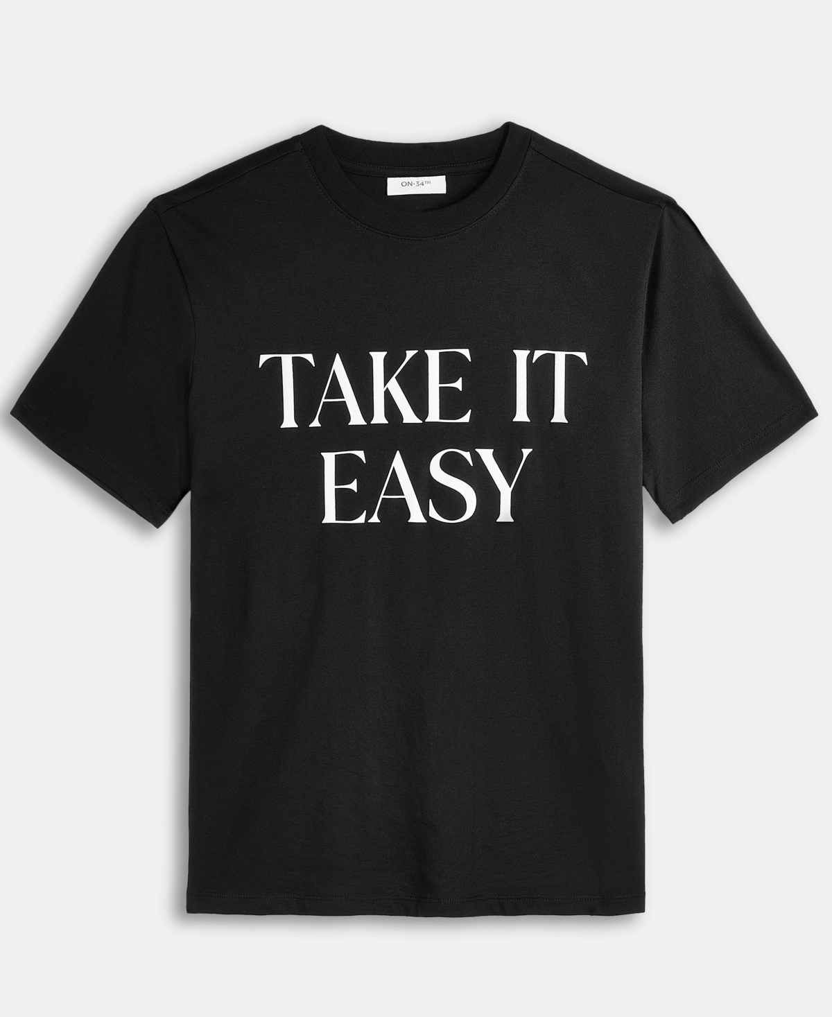 On 34th Women's Take It Easy Graphic T-shirt, Macy's Exclusive In Black