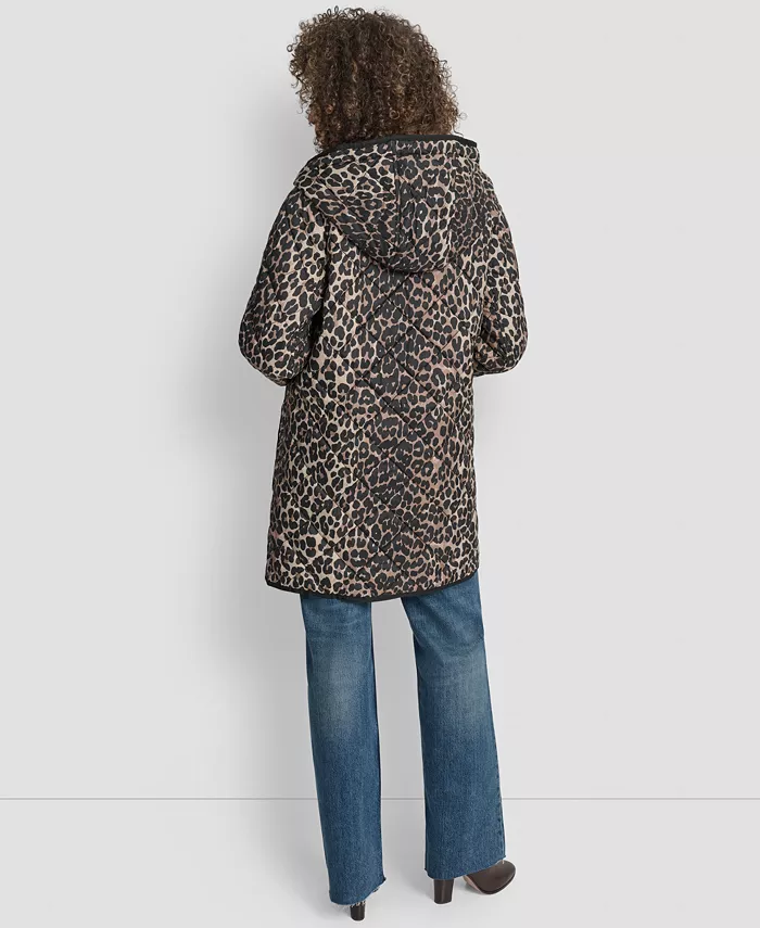 Women's Hooded Toggle Quilted Coat - thumbnail 8