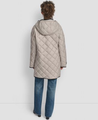 Women's Hooded Toggle Quilted Coat