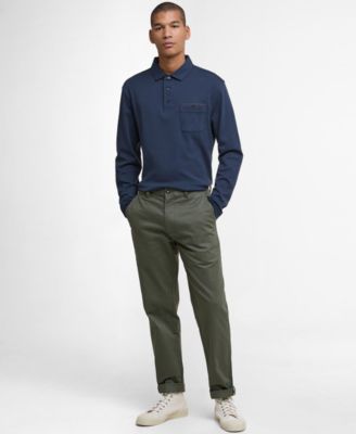 Men's Tailored Fit Premium Corpatch Long Sleeve Polo Shirt