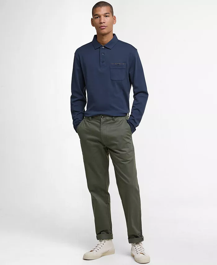 Men's Tailored Fit Premium Corpatch Long Sleeve Polo Shirt - thumbnail 2