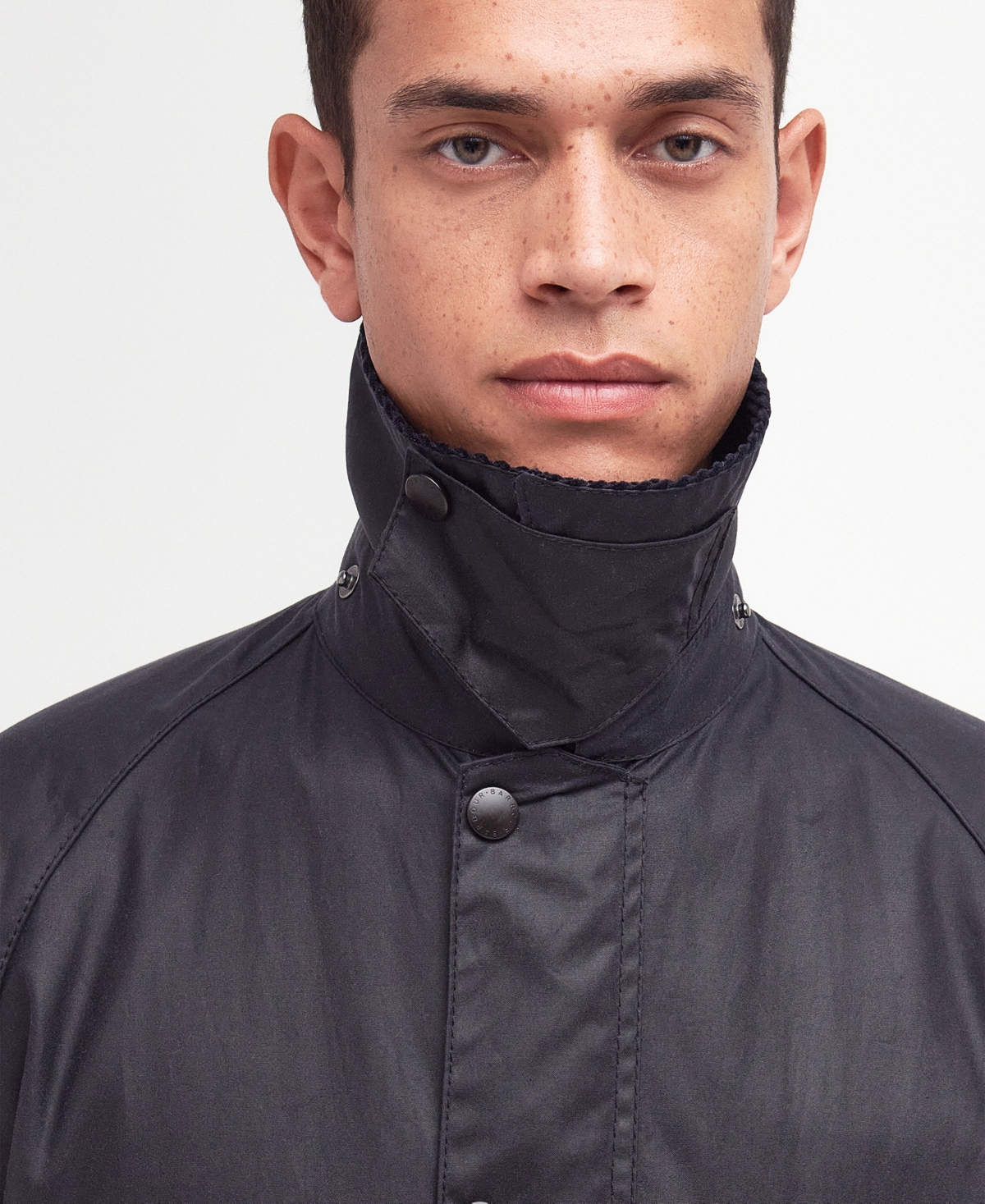 Barbour Bedale Water Resistant Waxed Cotton Jacket In Black