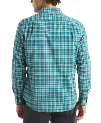 Men's Long Sleeve Plaid Button-Down Shirt