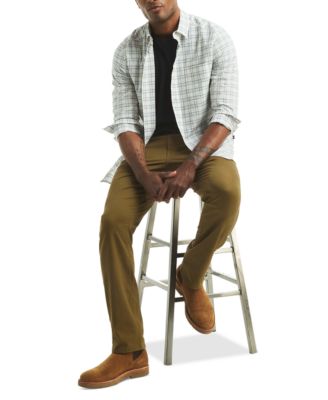 Men's Long Sleeve Plaid Button-Down Shirt