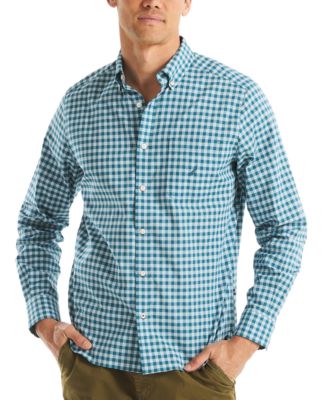 Nautica - Men's Long Sleeve Check Button-Down Shirt