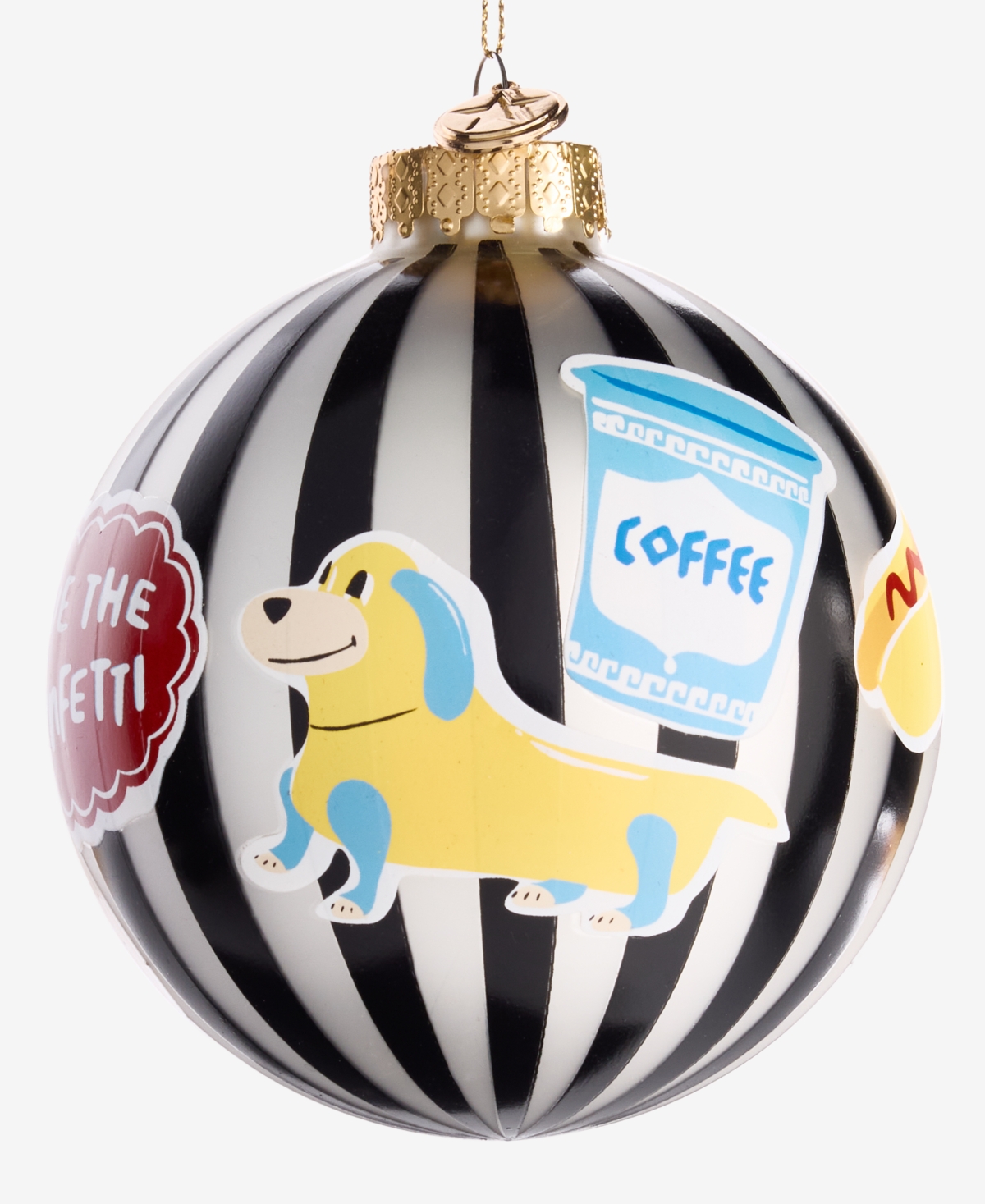 Macy's Thanksgiving Day Parade New York City Striped Glass Ball Ornament,  Exclusive In Multi
