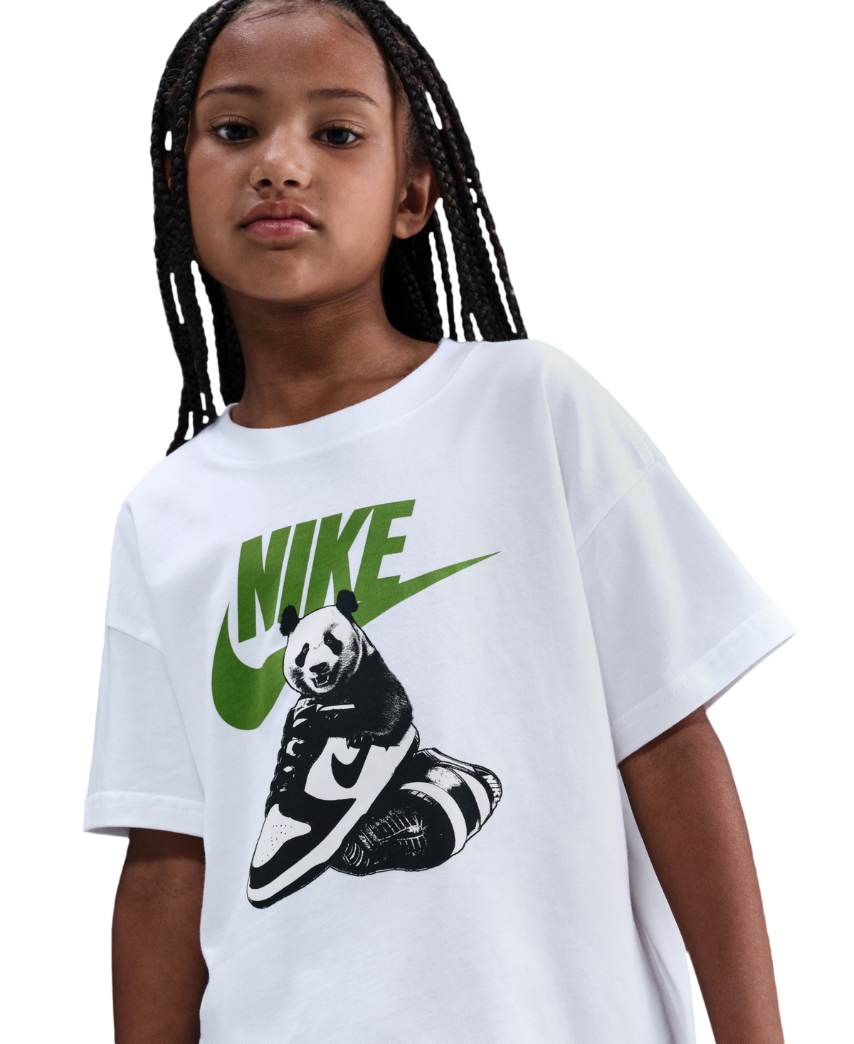 Nike Big Kids Sportswear Logo Graphic T-shirt In White