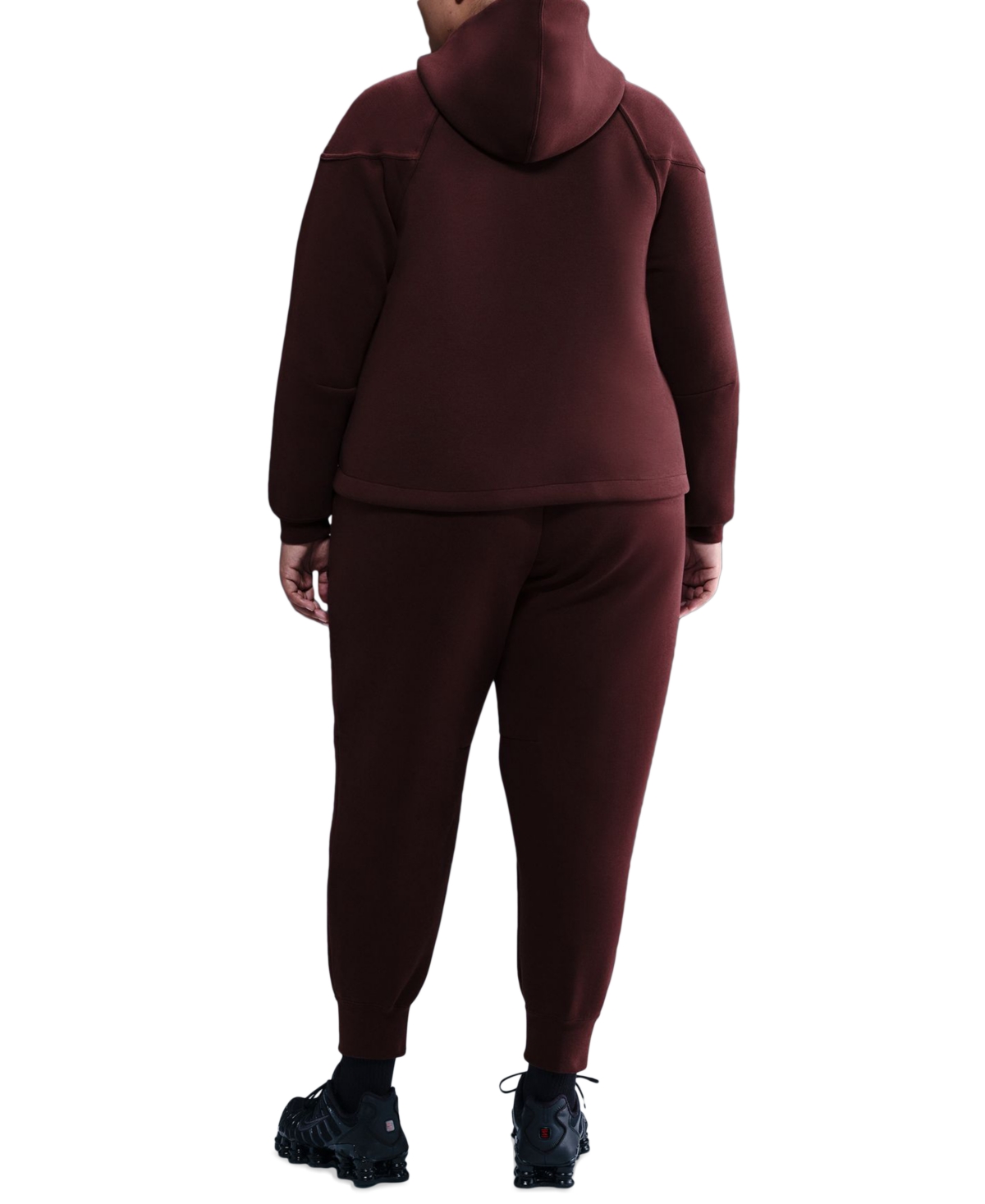 Nike Plus Size Sportswear Tech Fleece Mid-rise Joggers In Burgundy