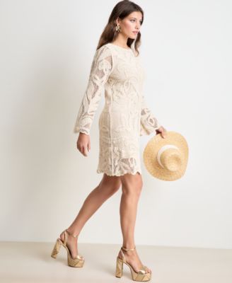 Women's Lace Shift Mini Dress, Macy's Exclusive - | Alix Friedberg Capsule Collection