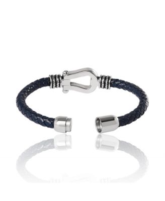 Horseshoe Navy Cord Bracelet