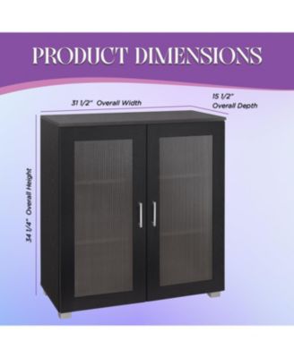 2-Door Accent Storage Cabinet, Sideboard Buffet Floor Storage Cupboard for Kitchen, Dining Room, Living Room, Entryway