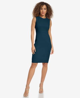 Calvin Klein - Women's Crewneck Sleeveless Sheath Dress