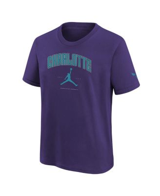 Big Boys and Girls&nbsp;Purple Charlotte Hornets Essential Cities T-Shirt