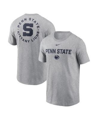 Nike - Men's Heather Gray Penn State Nittany Lions Campus 2-Hit T-Shirt