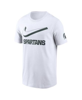 Men's White Michigan State Spartans Primetime 2-Hit Swoosh T-Shirt