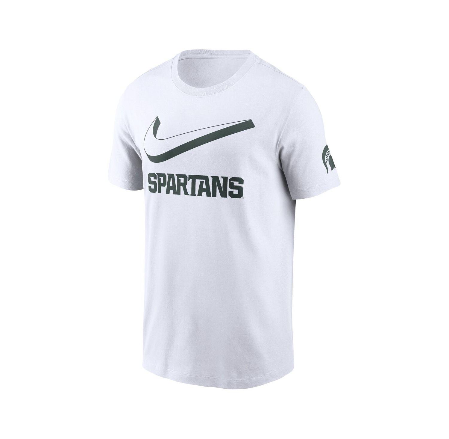 Men's White Michigan State Spartans Primetime 2-Hit Swoosh T-Shirt