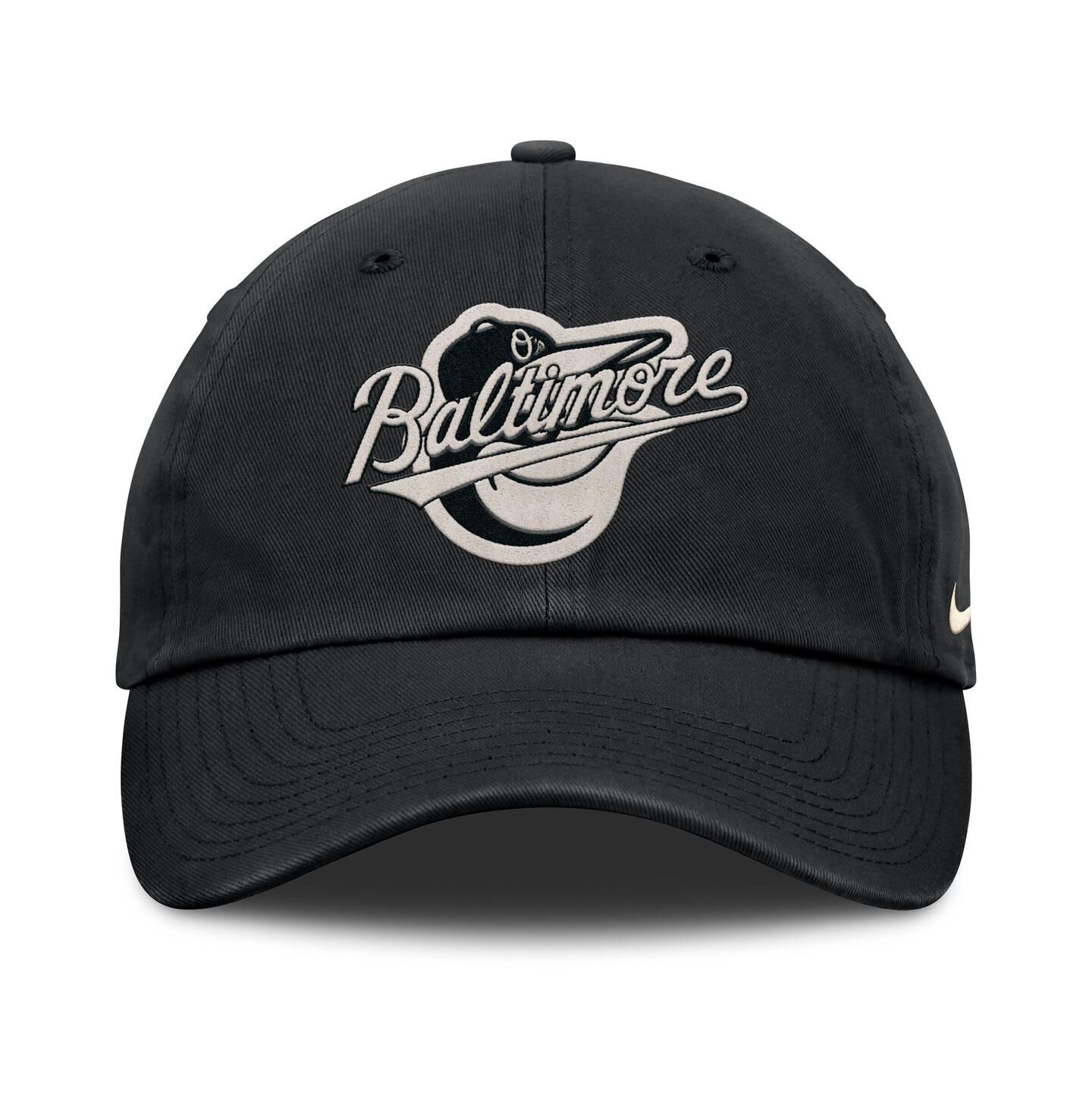Мужская кепка Nike Black Baltimore Orioles Statement Club Adjustable Hat — фото 4