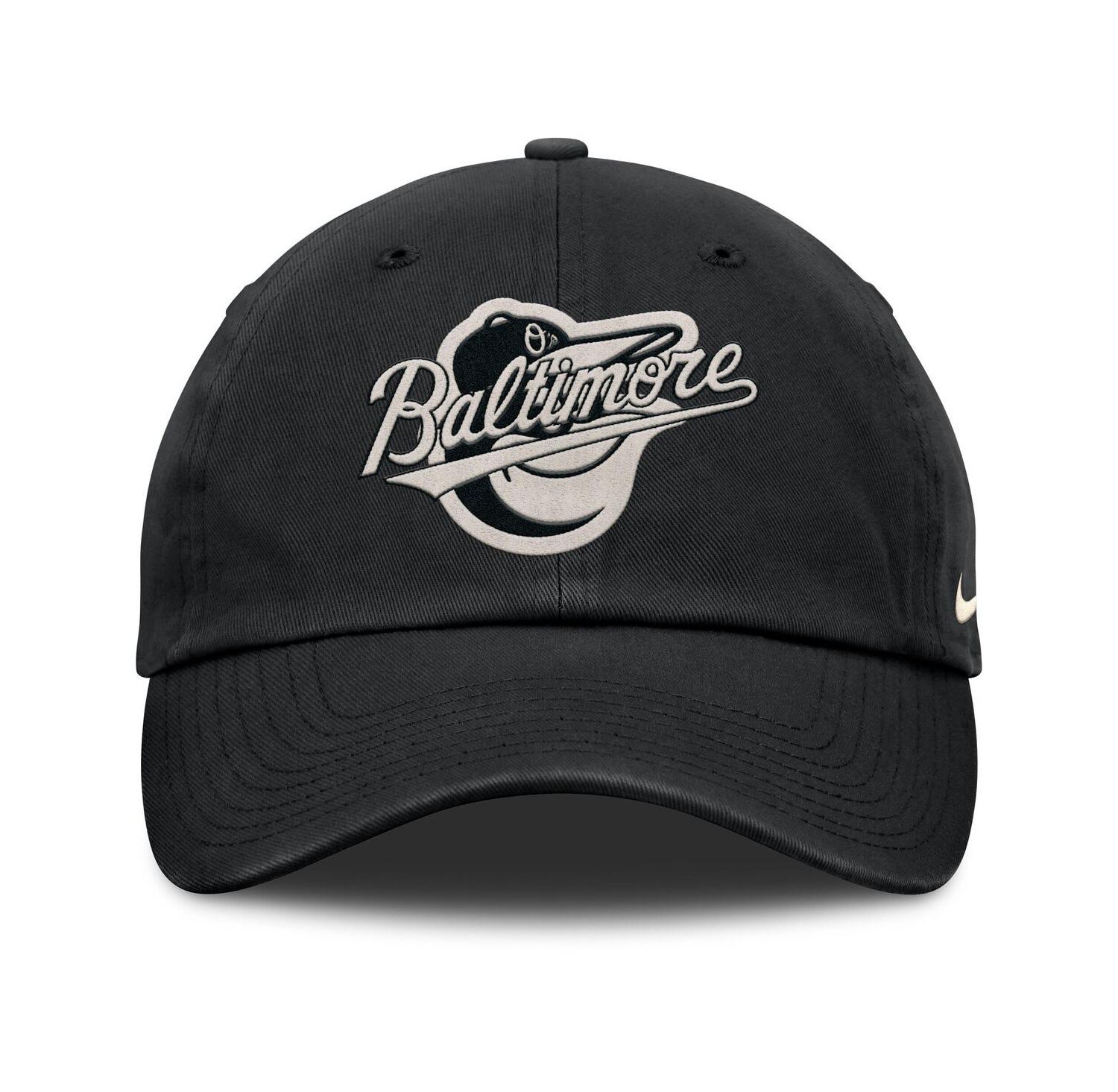Men's Black Baltimore Orioles Statement Club Adjustable Hat