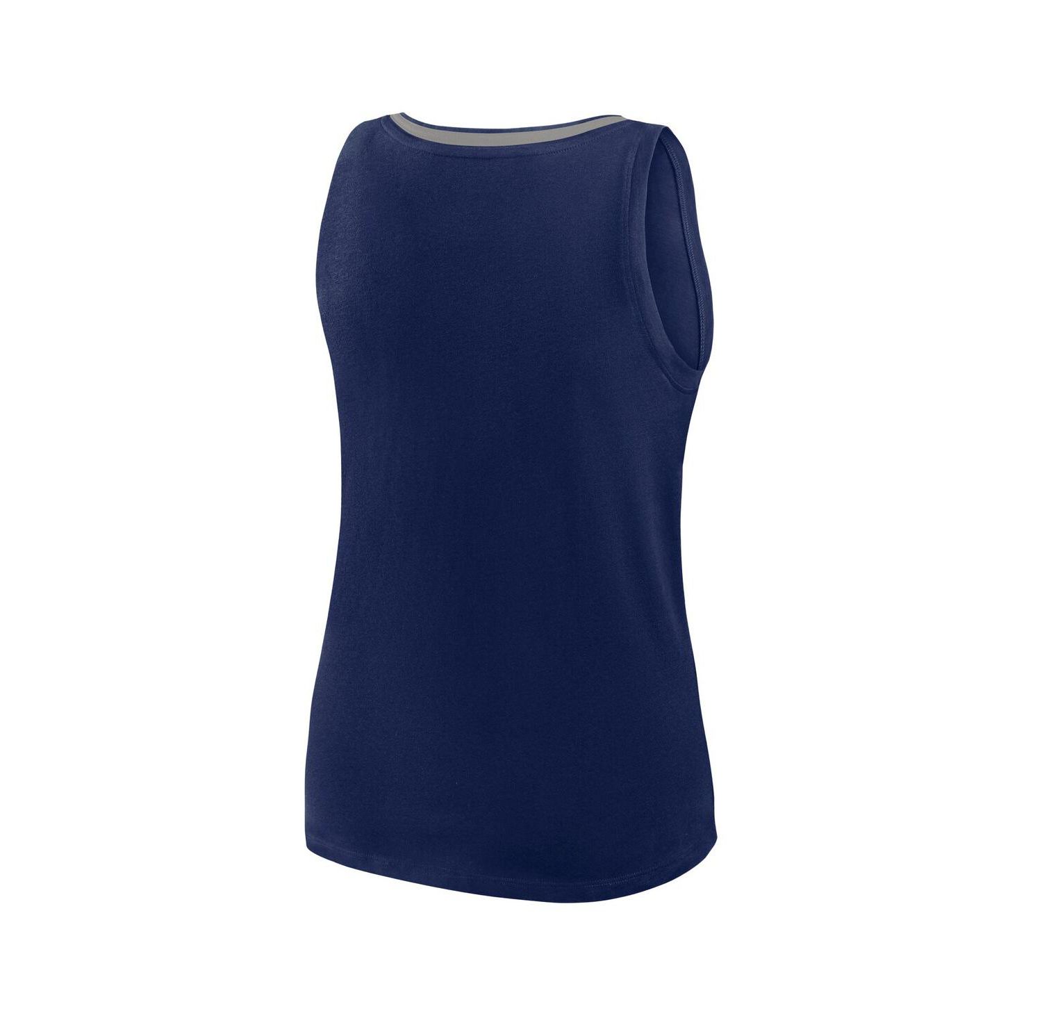 Women's Navy Dallas Cowboys Stellar Win V-Neck Tank Top