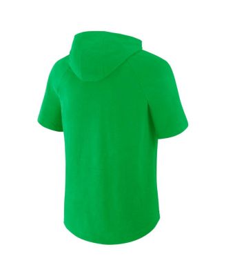 Men's Rave Green Seattle Sounders FC Hat Trick Stadium Slub Raglan Short Sleeve Pullover Hoodie T-Shirt