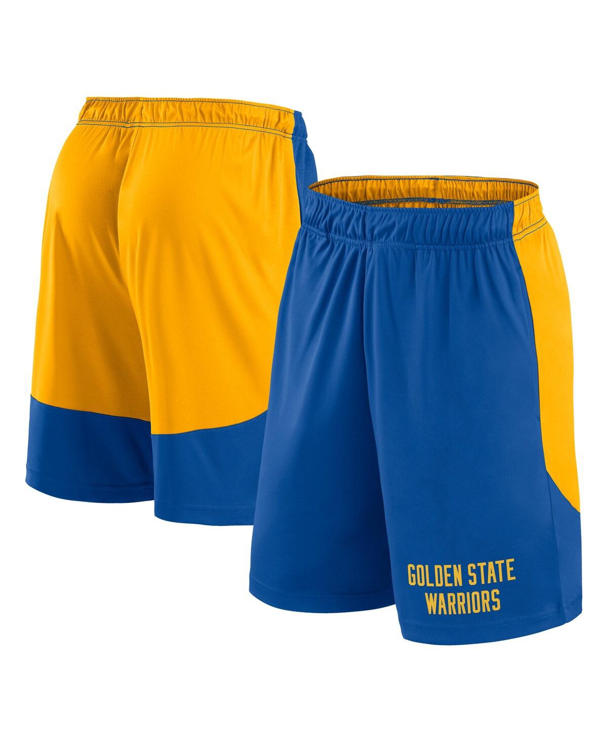Men's Royal Golden State Warriors Launch Performance Shorts - Royal, Gold