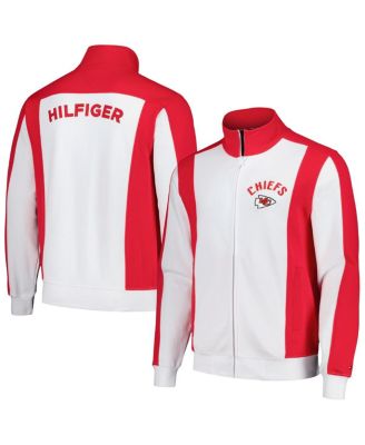 Tommy Hilfiger - Men's White/Red Kansas City Chiefs Nolan Full-Zip Track Jacket