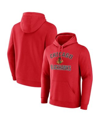 Fanatics - Men's Red Chicago Blackhawks Victory Arch Pullover Hoodie