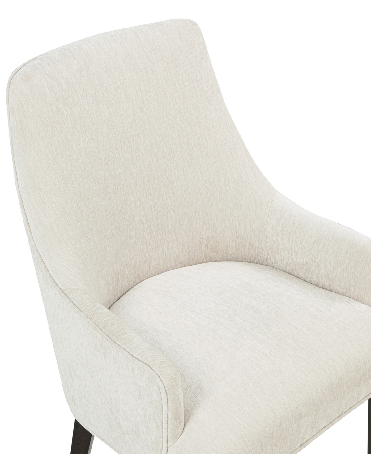 Manhattan Comfort 39" Beever Chenille Upholstered Dining Armchair In White