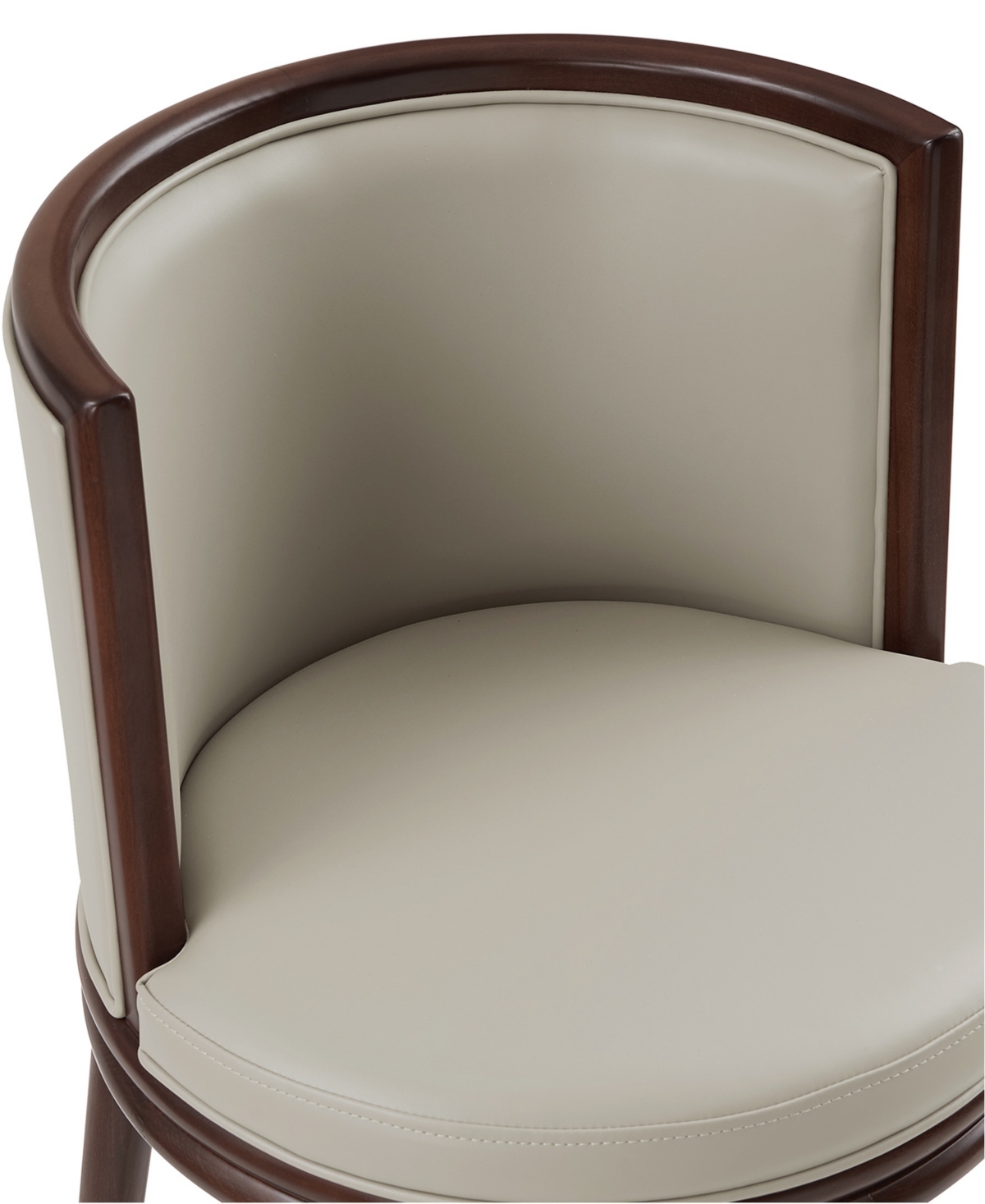 Manhattan Comfort 40" Evalyn Faux Leather Upholstered Barstool In Gray